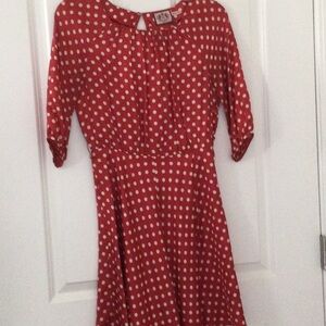 Vintage Juicy Couture Polka Dot Red Swing Style Dress! Size 0